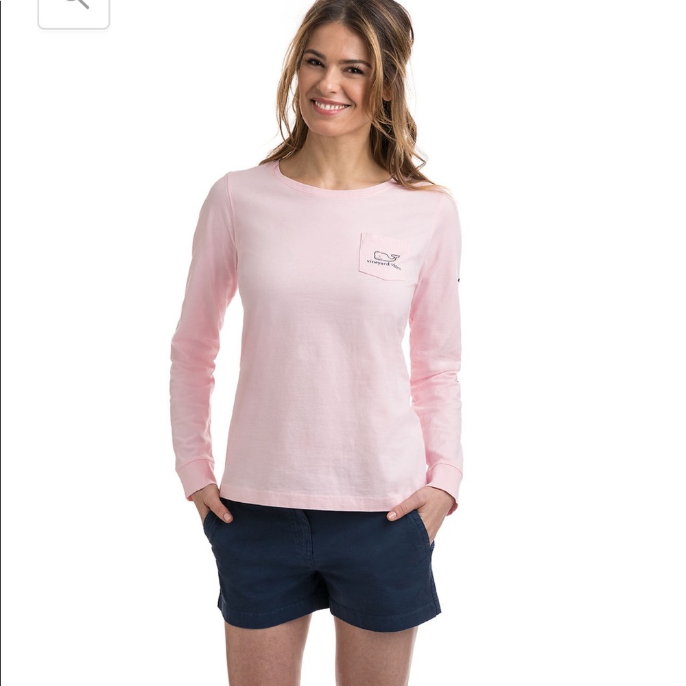 Vineyard Vines Long Sleeve Shirt in Pink